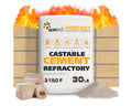 FireCast Castable Refractory Cement Mix 3110 Degree Fahrenheit 30 Lbs High Temperature Heat Resistant Fireproof Mortar Build Repair Pizza Oven Fire Places Forge Kiln Stove