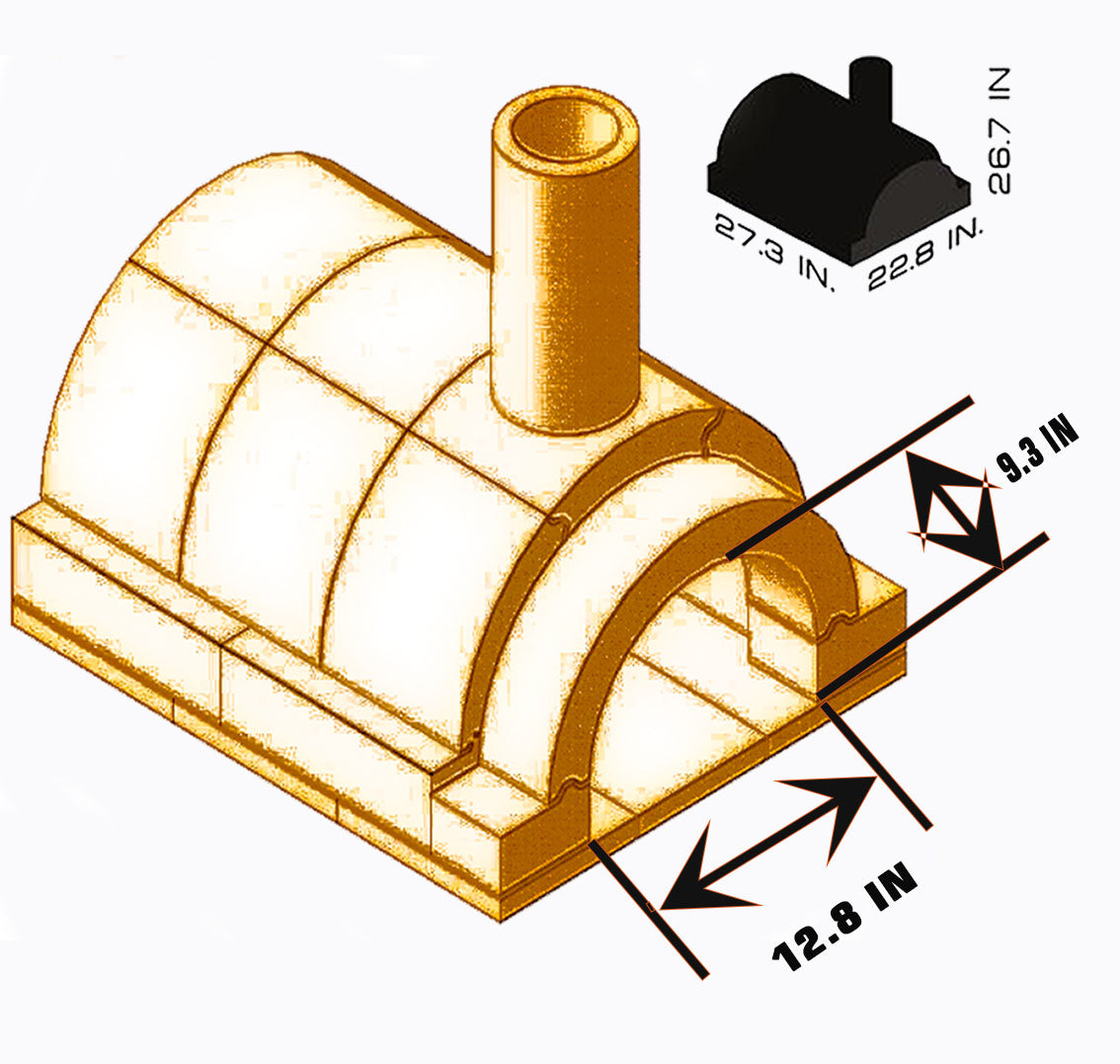 GIRtech BRAVO Wood Burning Fire Brick Pizza Oven